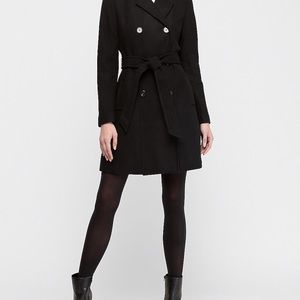 Express Belted wool blend coat xxs